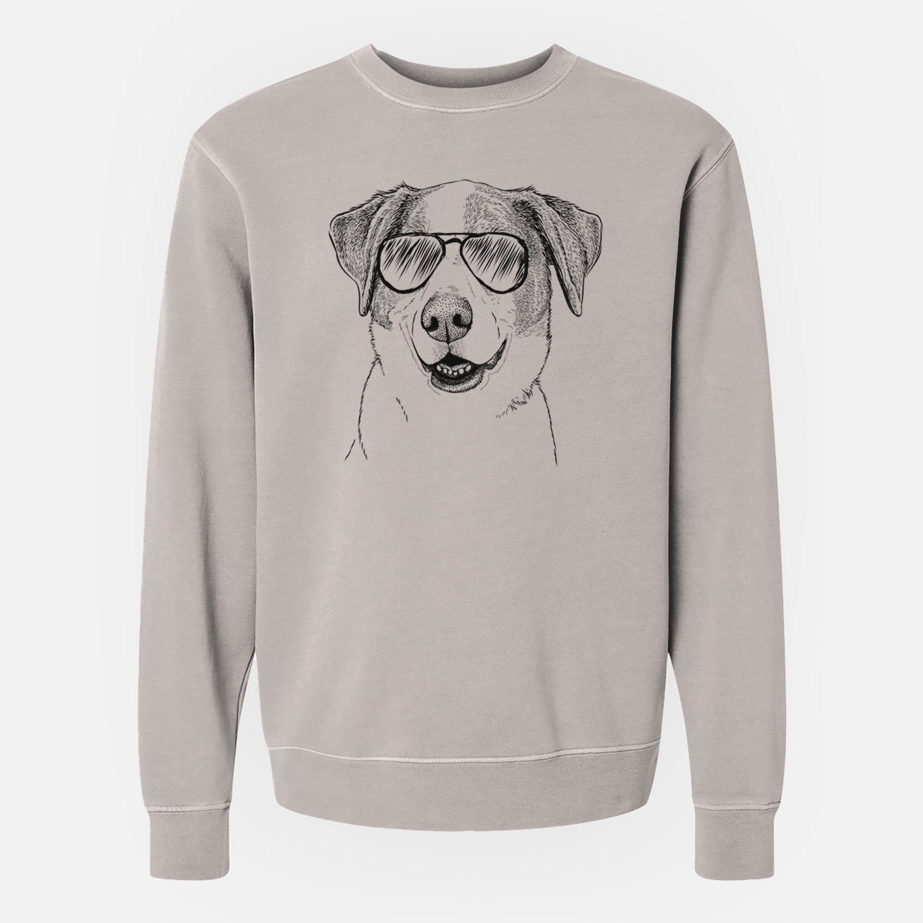 Aviator Piper Pilot the Hound Mix - Unisex Pigment Dyed Crew Sweatshirt