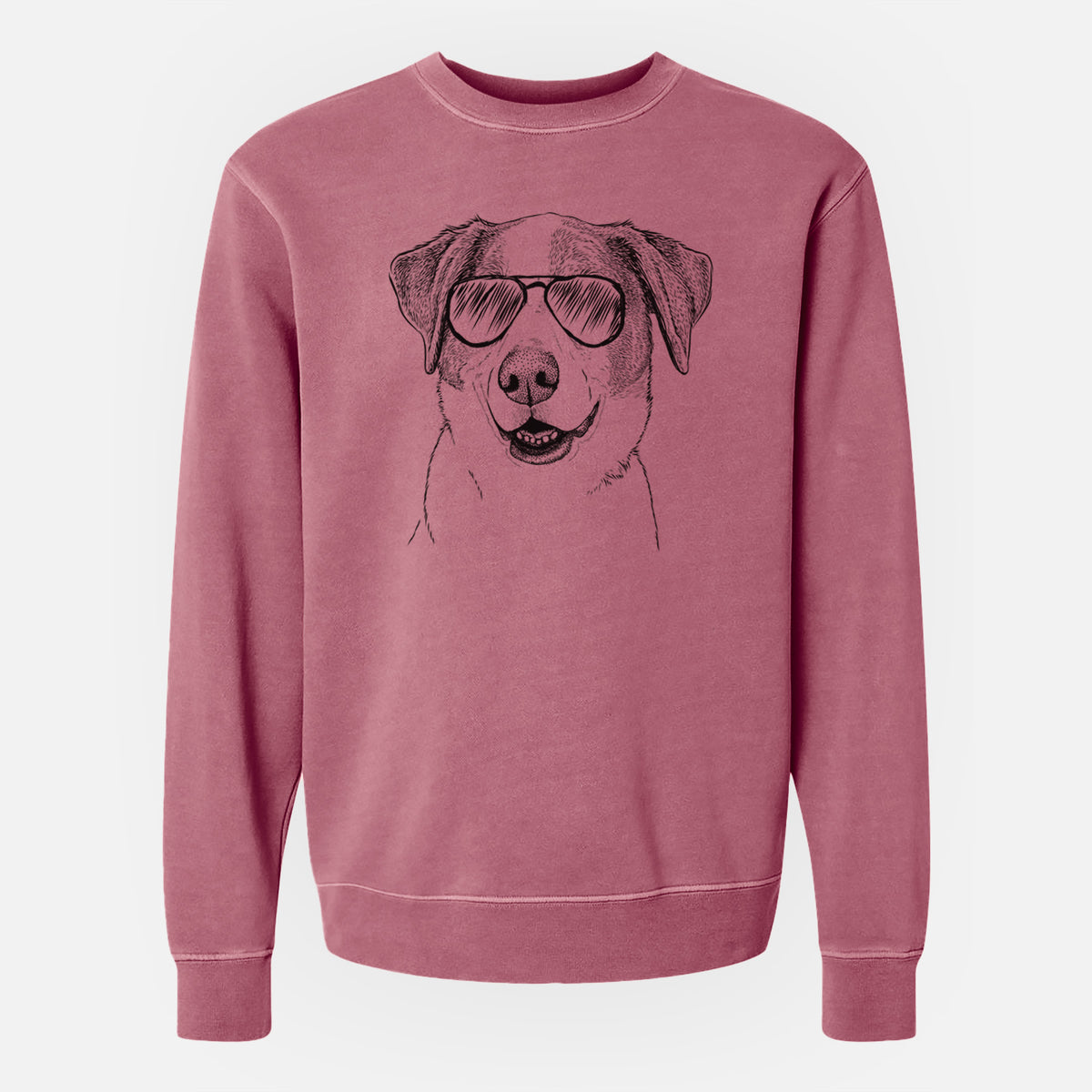 Aviator Piper Pilot the Hound Mix - Unisex Pigment Dyed Crew Sweatshirt