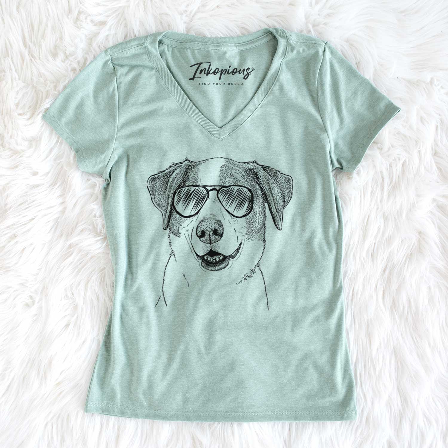 Aviator Piper Pilot the Hound Mix - Women's V-neck Shirt