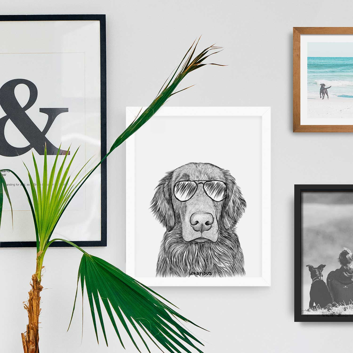 Pippin the Flat Coated Retriever Art Print