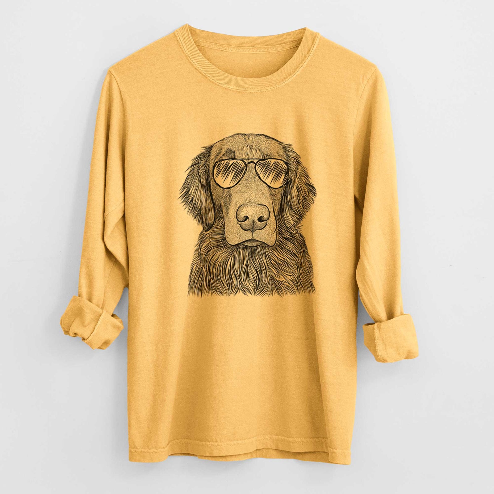 Aviators Pippin the Flat Coated Retriever - Heavyweight 100% Cotton Long Sleeve