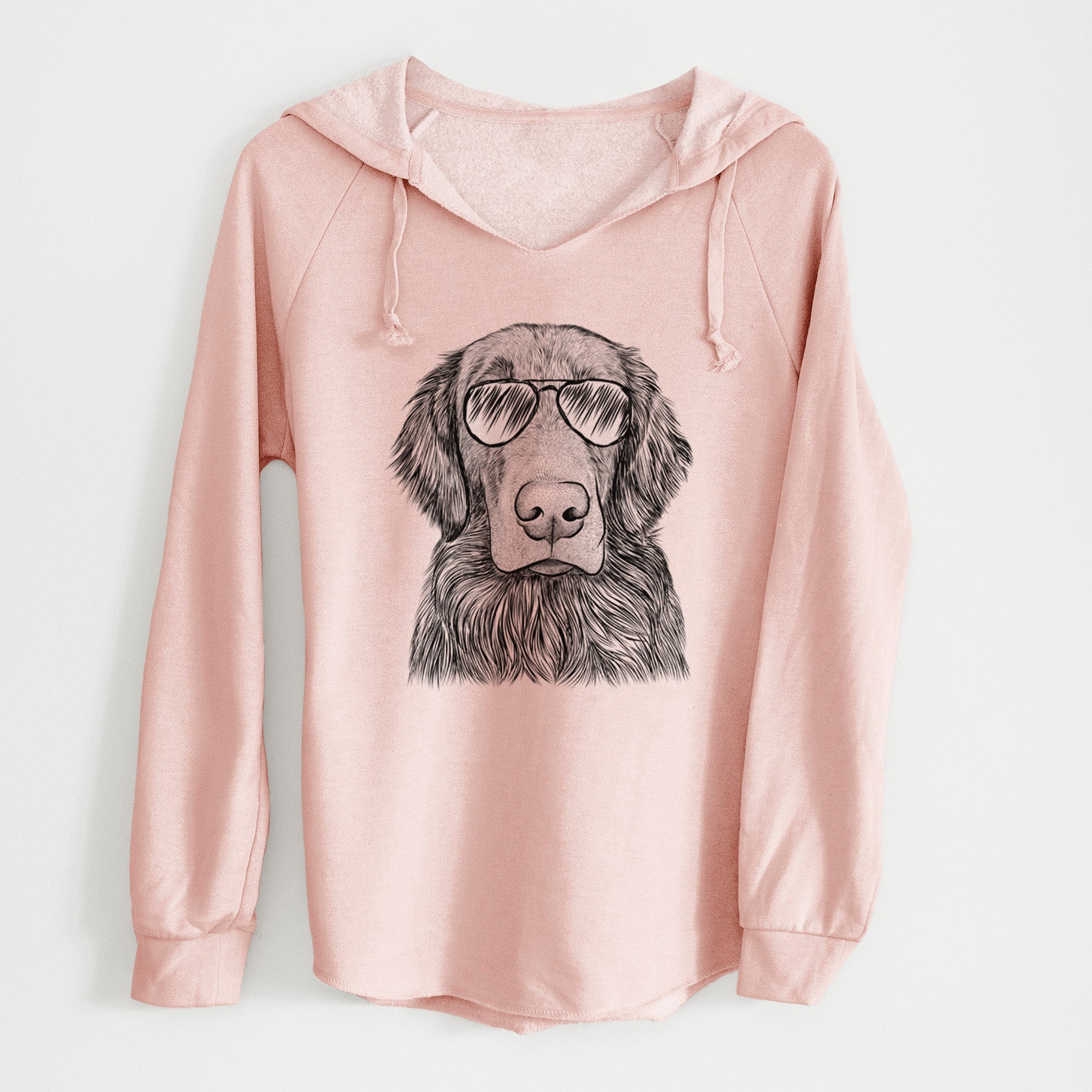 Aviator Pippin the Flat Coated Retriever - Cali Wave Hooded Sweatshirt