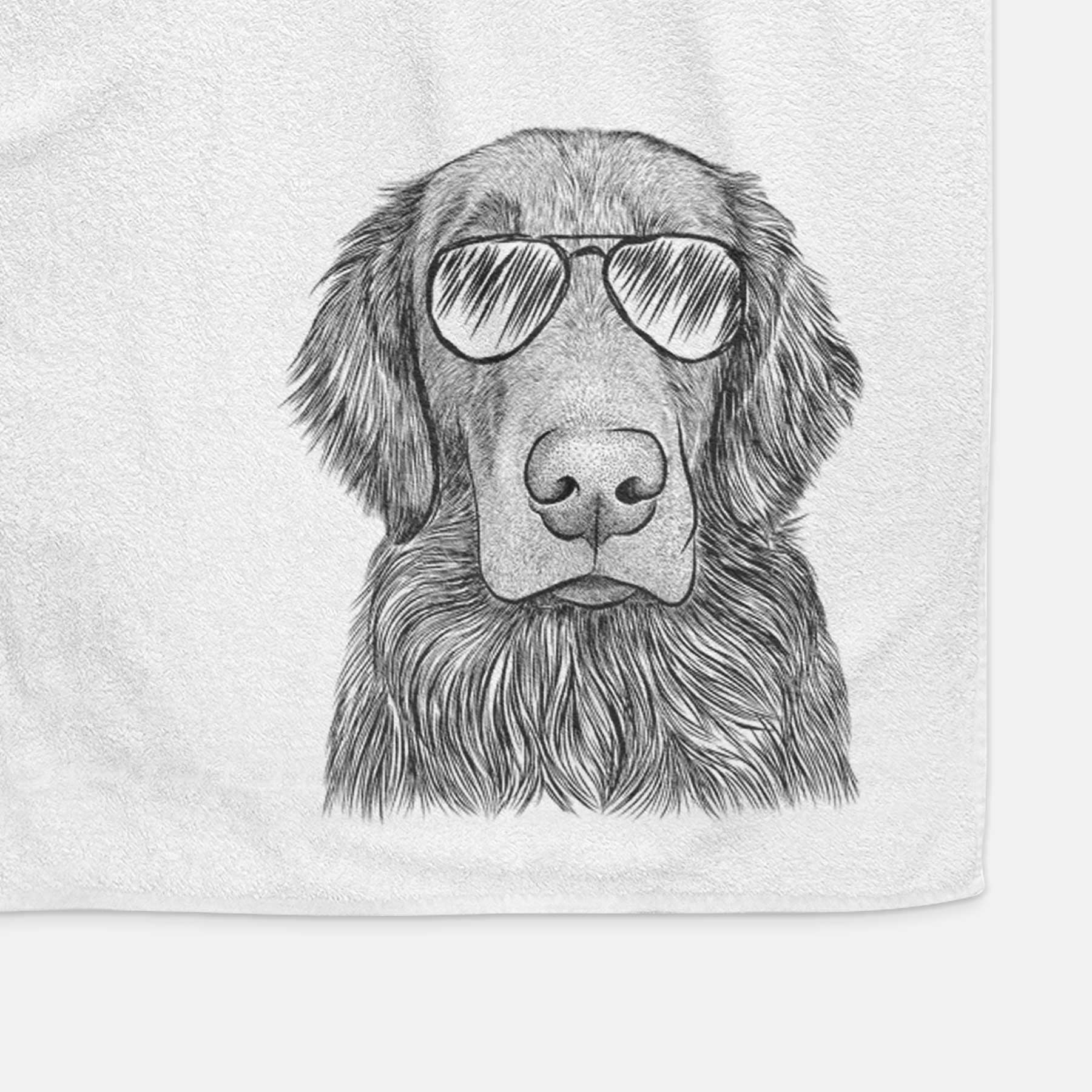 Pippin the Flat Coated Retriever Decorative Hand Towel