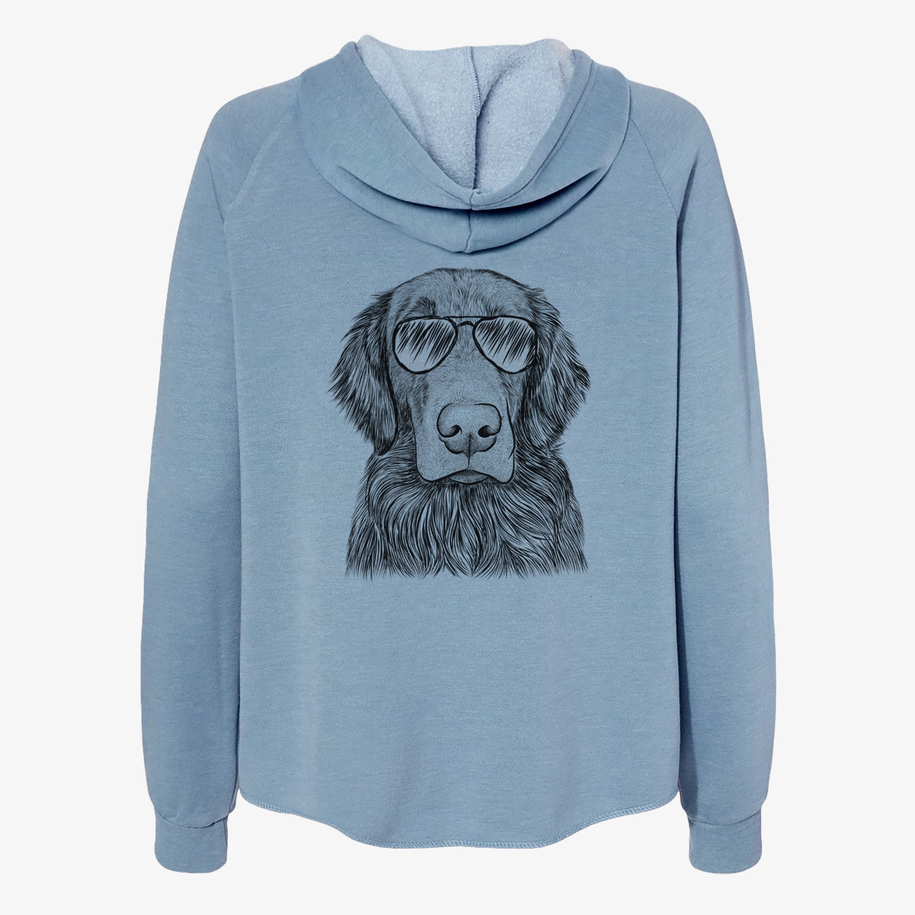 Pippin the Flat Coated Retriever - Women's Cali Wave Zip-Up Sweatshirt