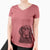 Aviator Pippin the Flat Coated Retriever - Women's V-neck Shirt