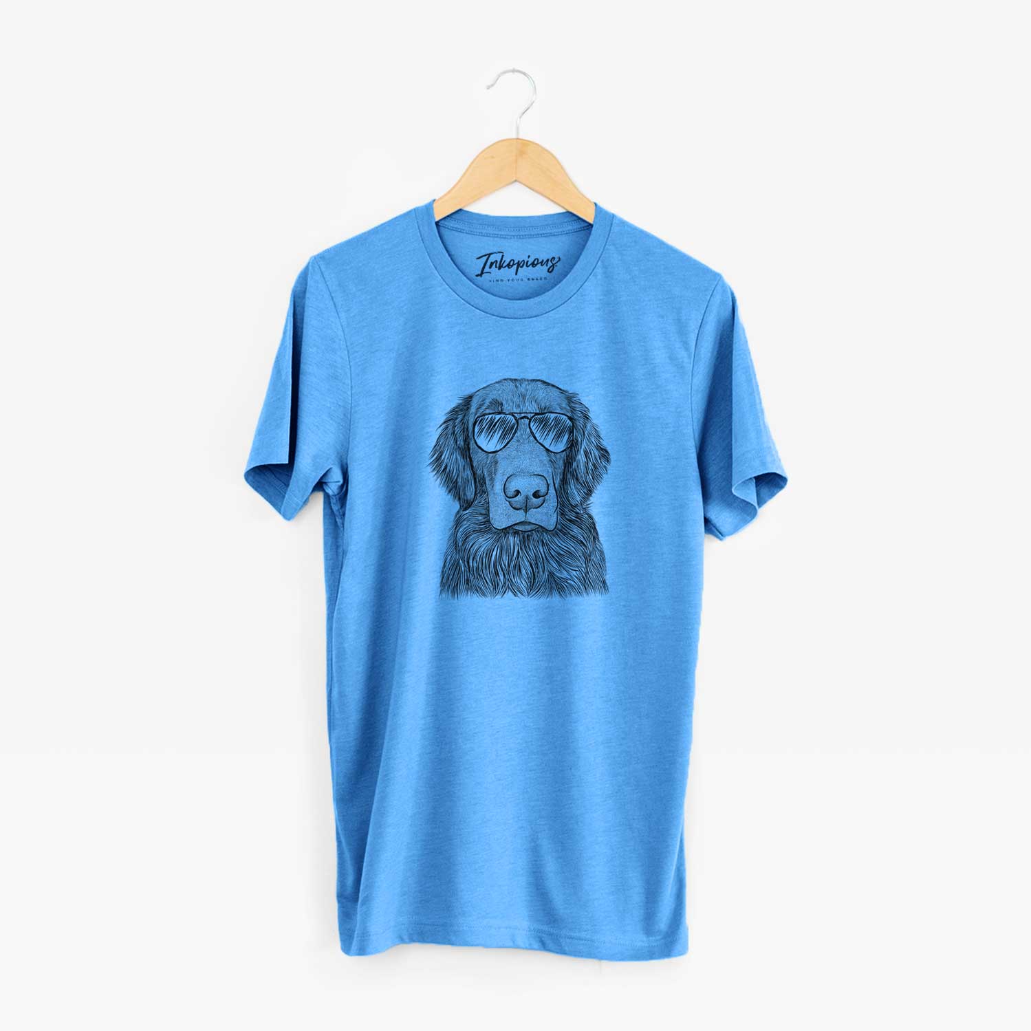 Aviator Pippin the Flat Coated Retriever - Unisex Crewneck