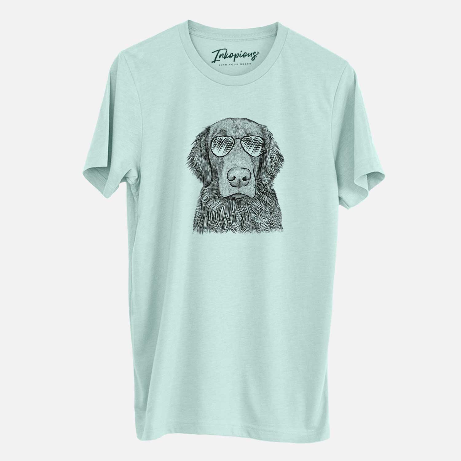 Aviator Pippin the Flat Coated Retriever - Unisex Crewneck