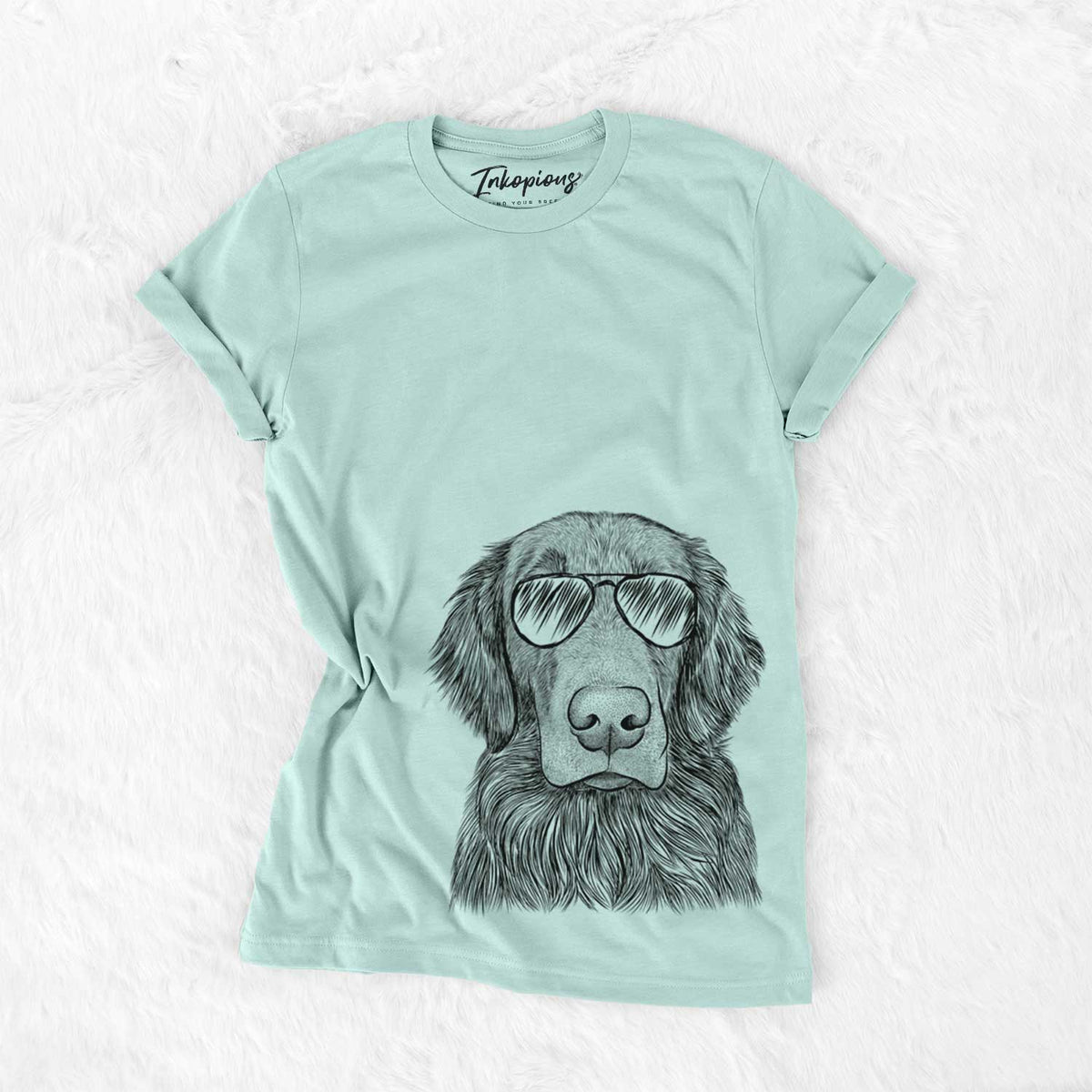 Aviator Pippin the Flat Coated Retriever - Unisex Crewneck