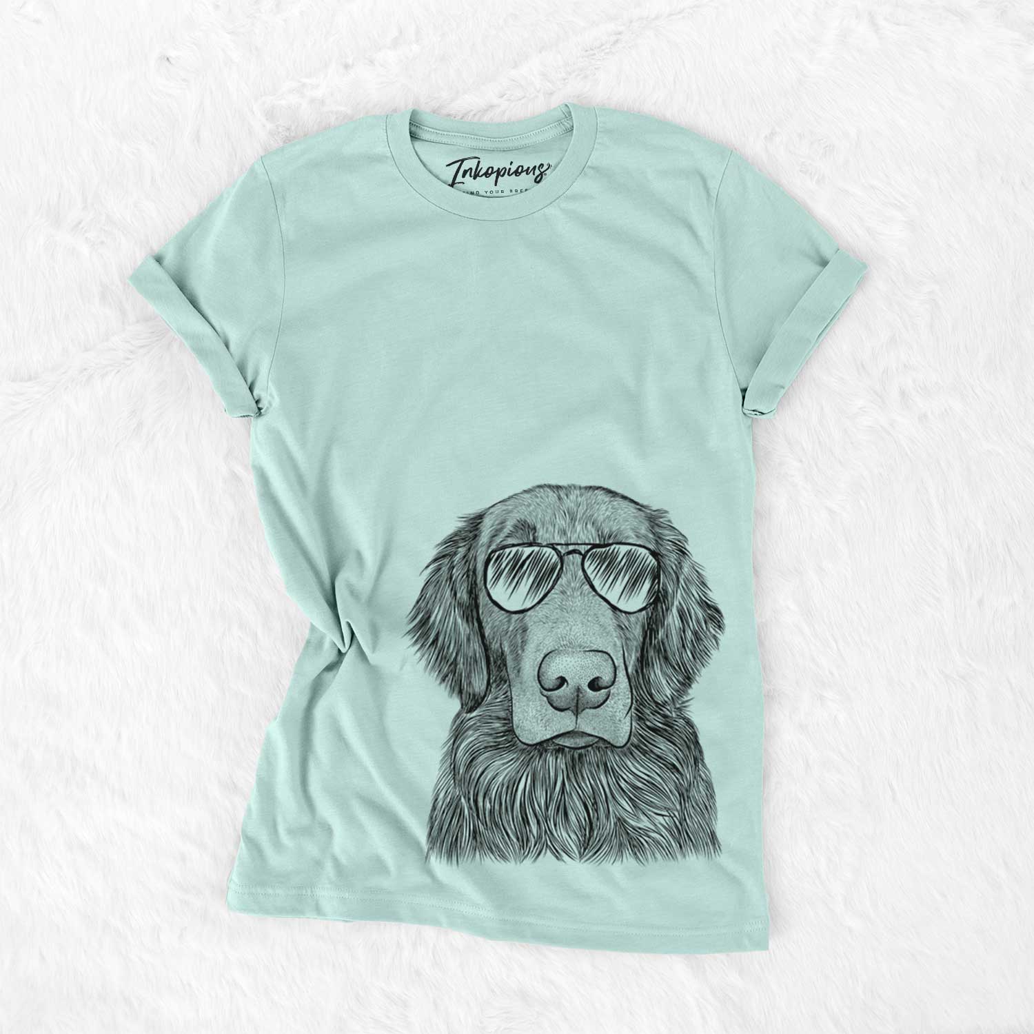 Aviator Pippin the Flat Coated Retriever - Unisex Crewneck
