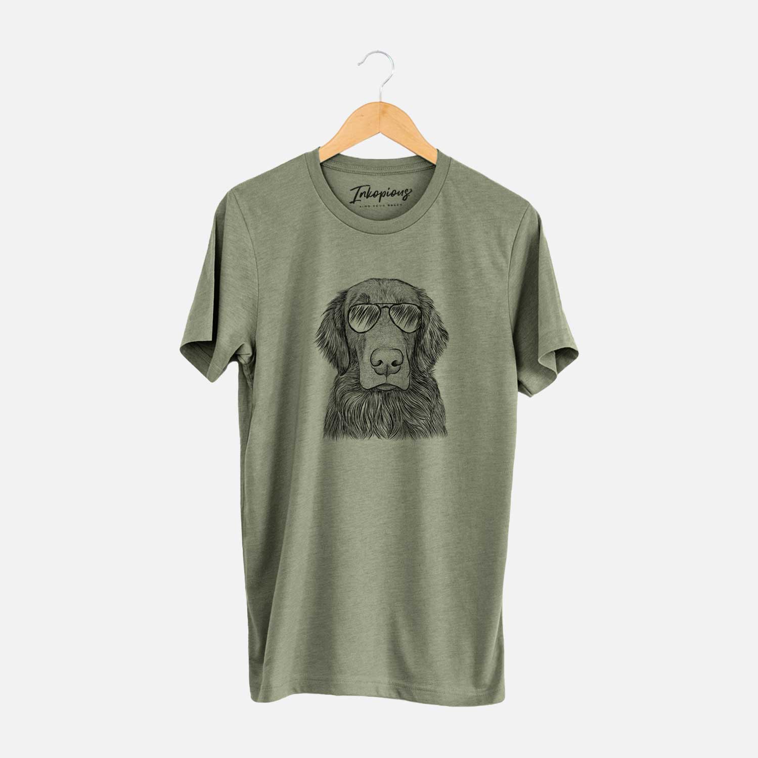 Aviator Pippin the Flat Coated Retriever - Unisex Crewneck