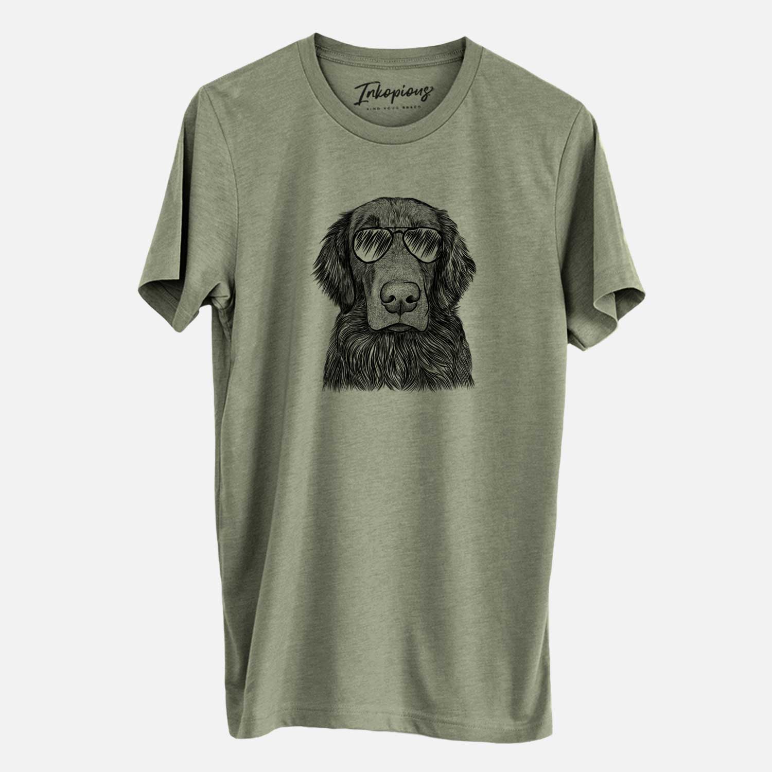 Aviator Pippin the Flat Coated Retriever - Unisex Crewneck