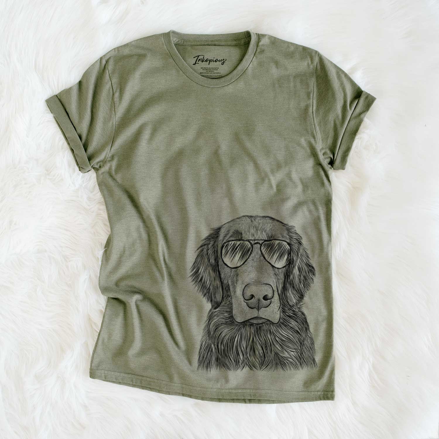 Aviator Pippin the Flat Coated Retriever - Unisex Crewneck