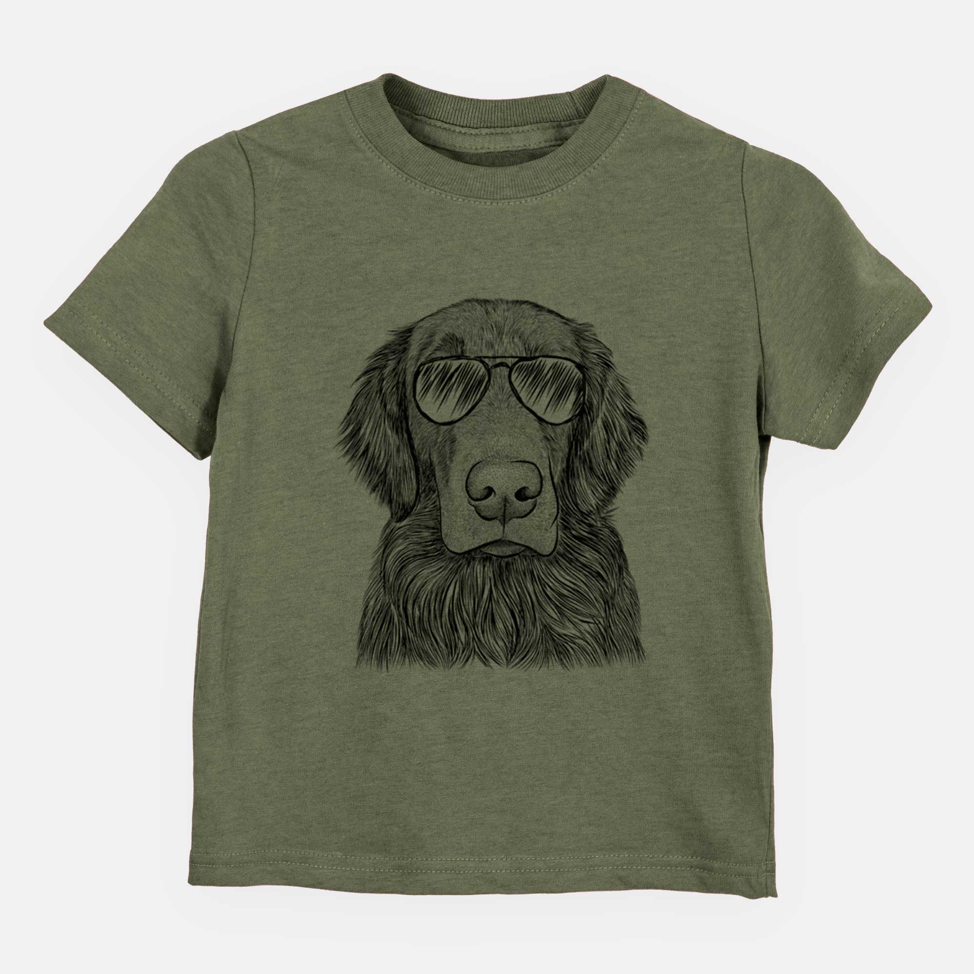 Aviator Pippin the Flat Coated Retriever - Kids/Youth/Toddler Shirt