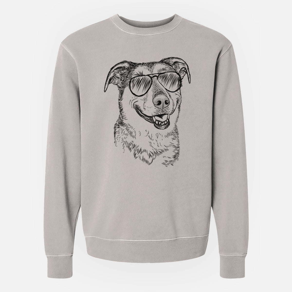 Aviator Pippin the Shepherd Mix - Unisex Pigment Dyed Crew Sweatshirt
