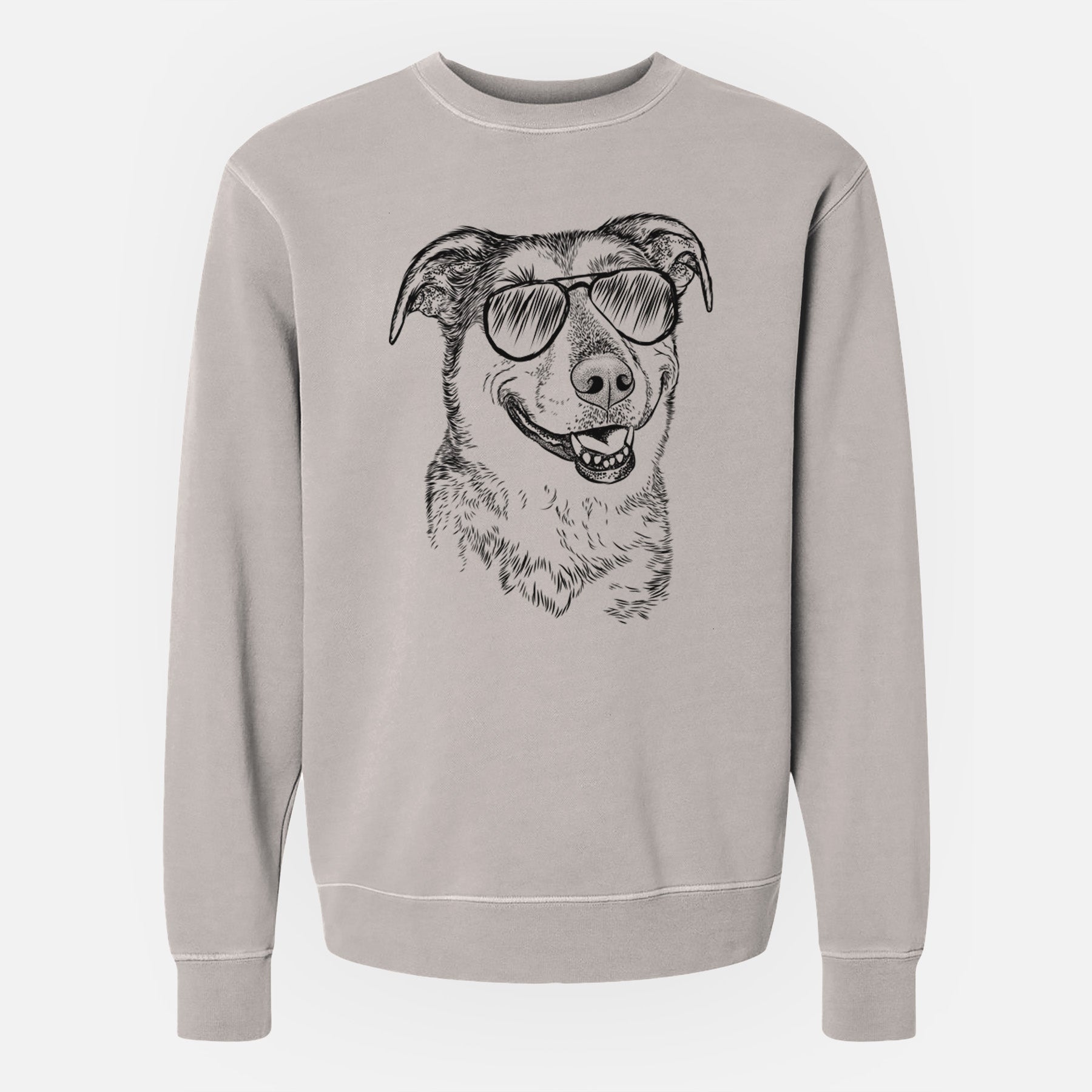 Aviator Pippin the Shepherd Mix - Unisex Pigment Dyed Crew Sweatshirt