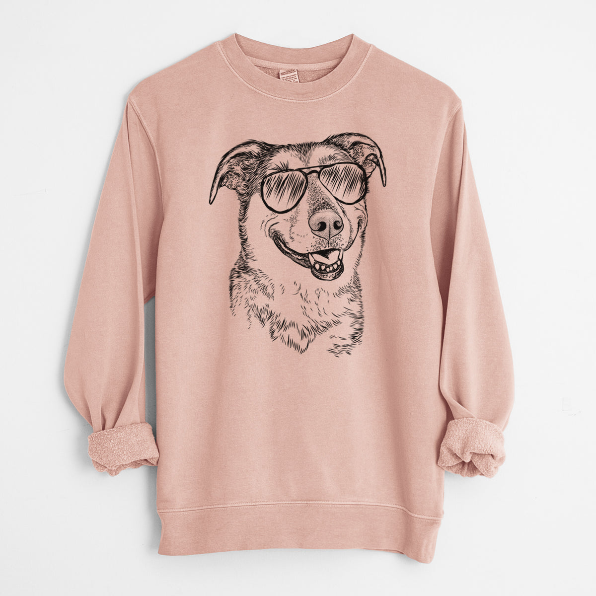 Aviator Pippin the Shepherd Mix - Unisex Pigment Dyed Crew Sweatshirt