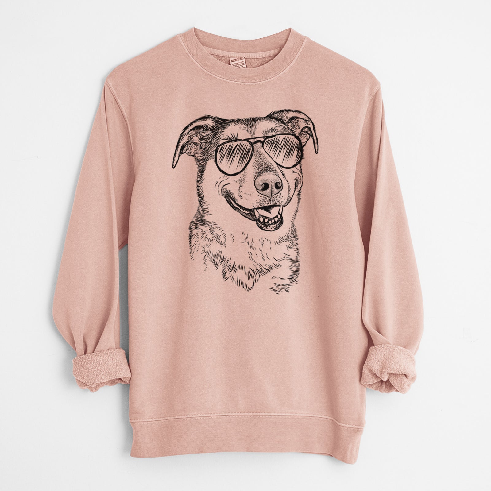 Aviator Pippin the Shepherd Mix - Unisex Pigment Dyed Crew Sweatshirt
