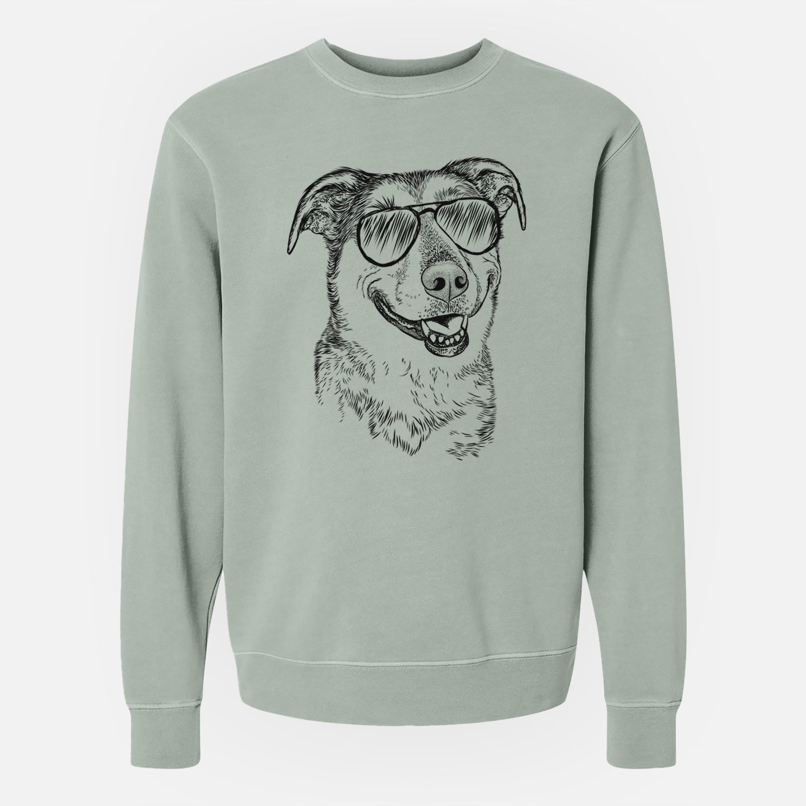 Aviator Pippin the Shepherd Mix - Unisex Pigment Dyed Crew Sweatshirt