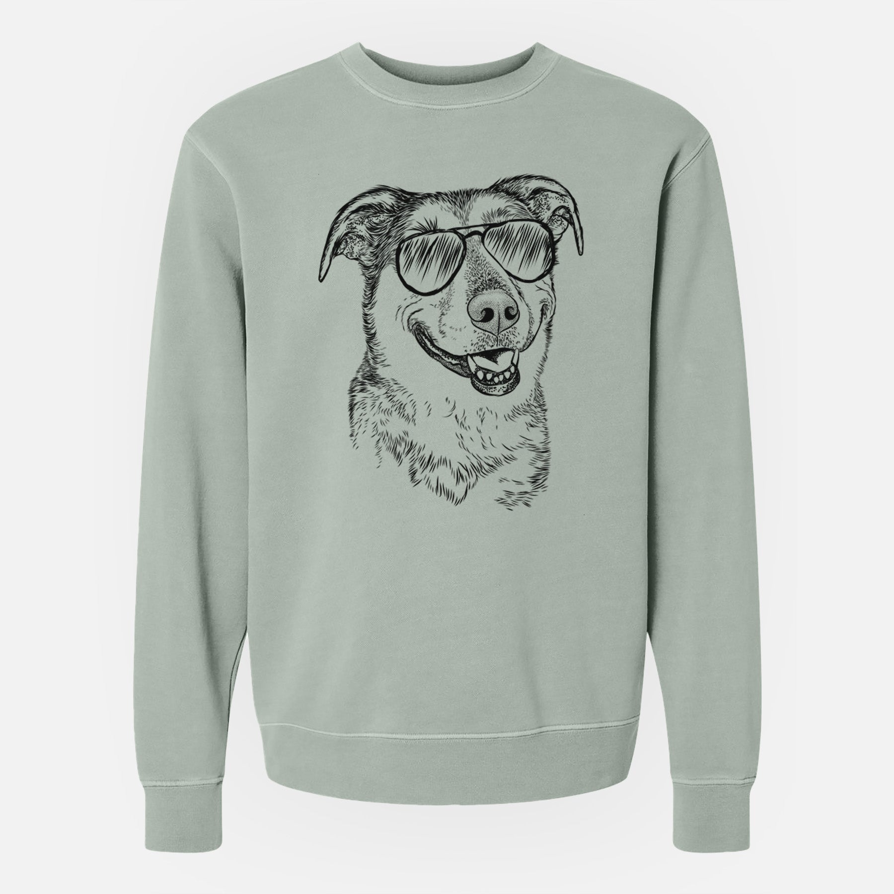 Aviator Pippin the Shepherd Mix - Unisex Pigment Dyed Crew Sweatshirt