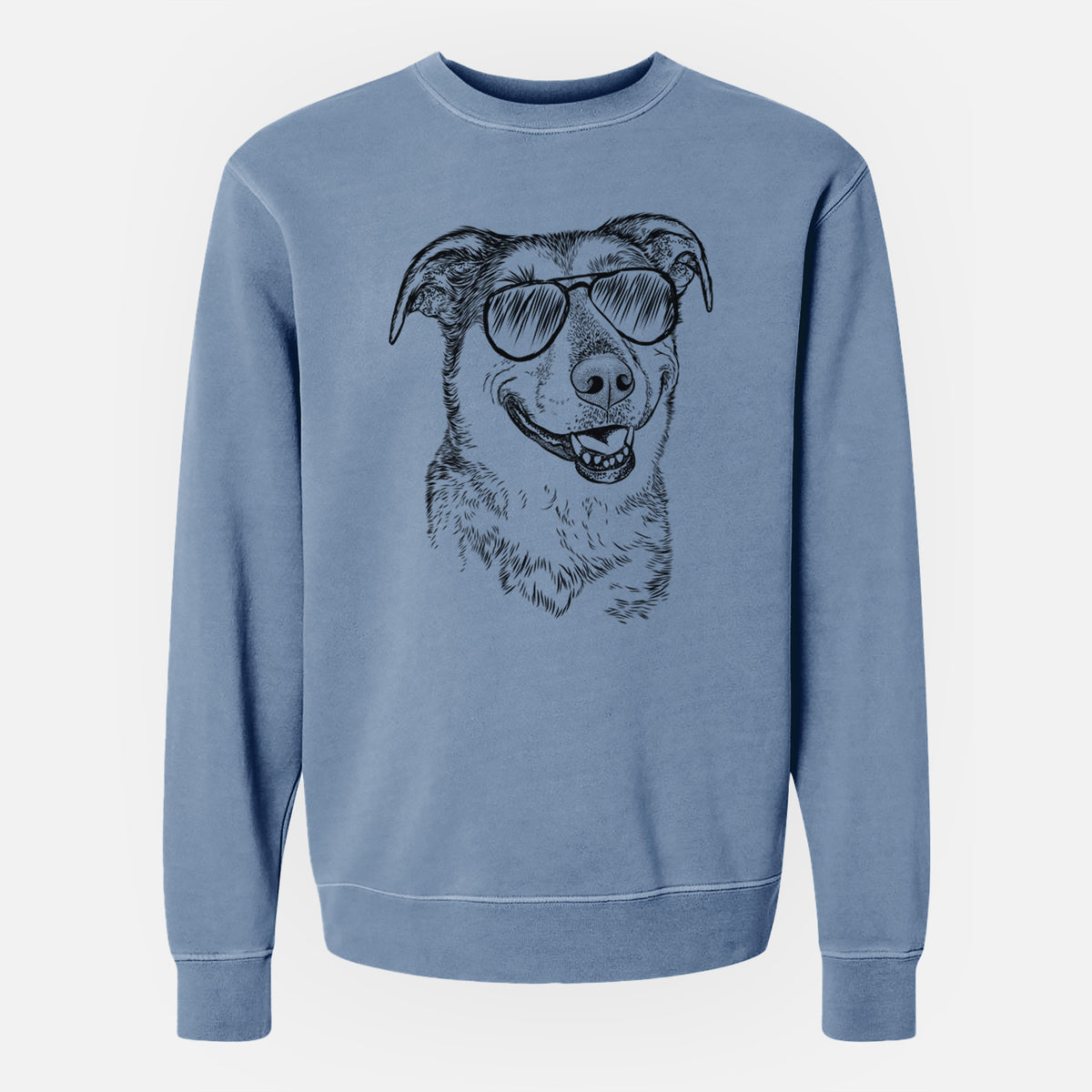 Aviator Pippin the Shepherd Mix - Unisex Pigment Dyed Crew Sweatshirt