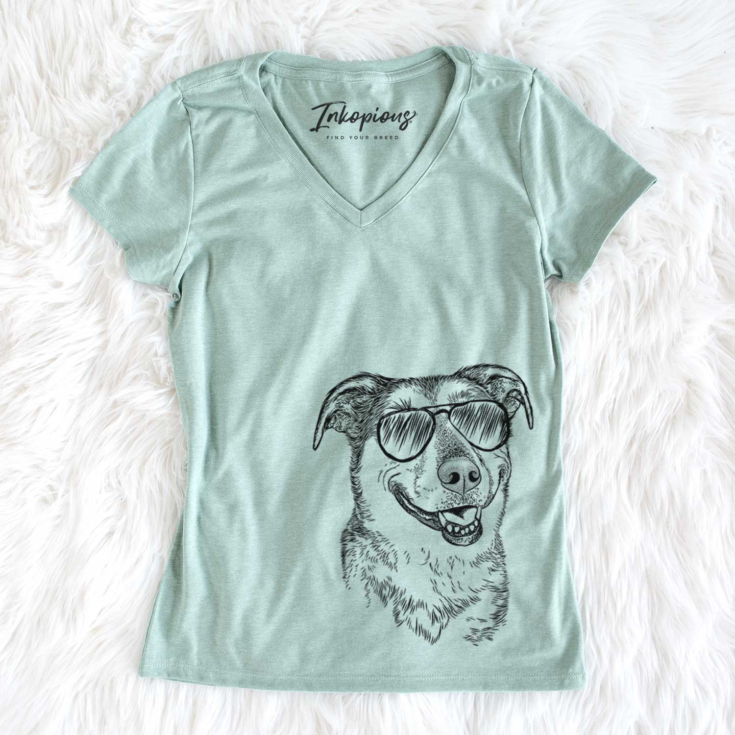 Aviator Pippin the Shepherd Mix - Women's V-neck Shirt