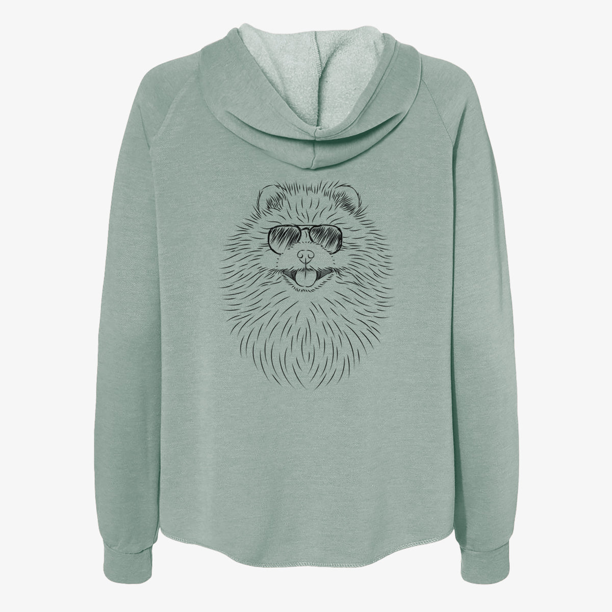 Pirro the Pomeranian - Women's Cali Wave Zip-Up Sweatshirt