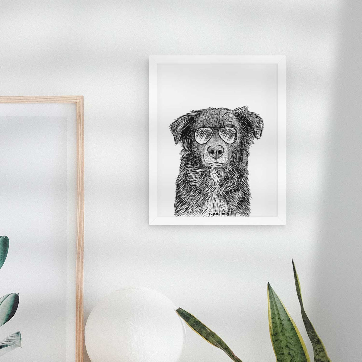 Pixel the Australian Shepherd Art Print