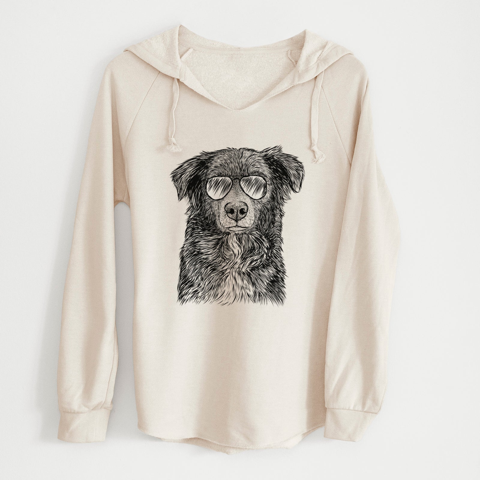 Aviator Pixel the Australian Shepherd - Cali Wave Hooded Sweatshirt