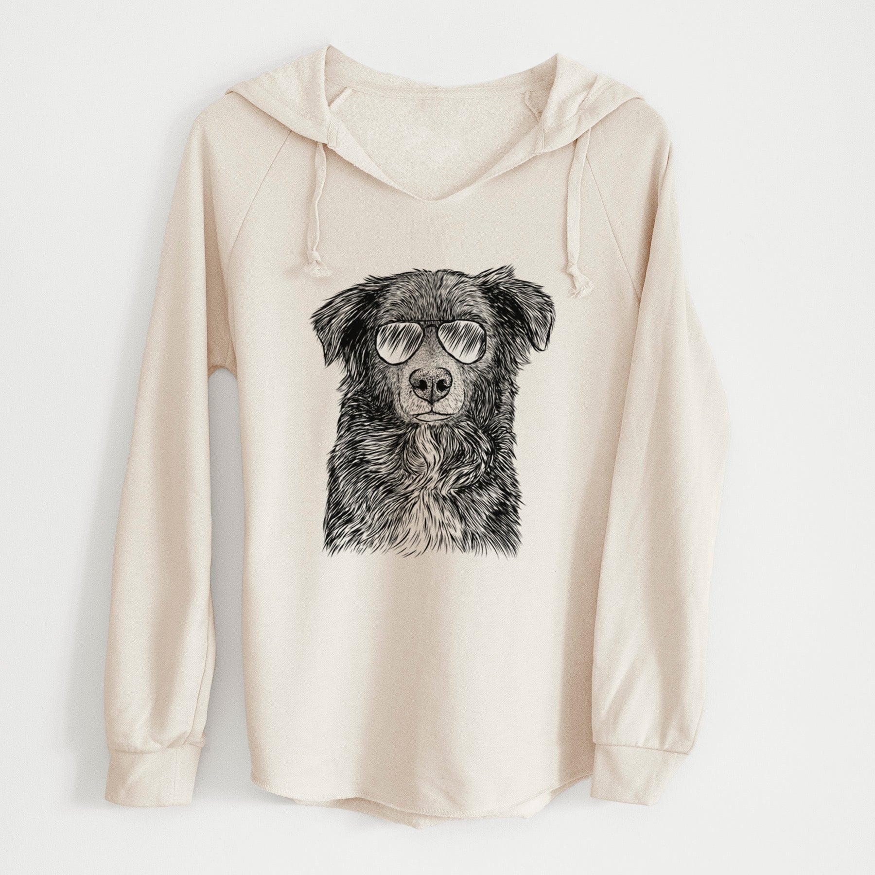 Aviator Pixel the Australian Shepherd - Cali Wave Hooded Sweatshirt