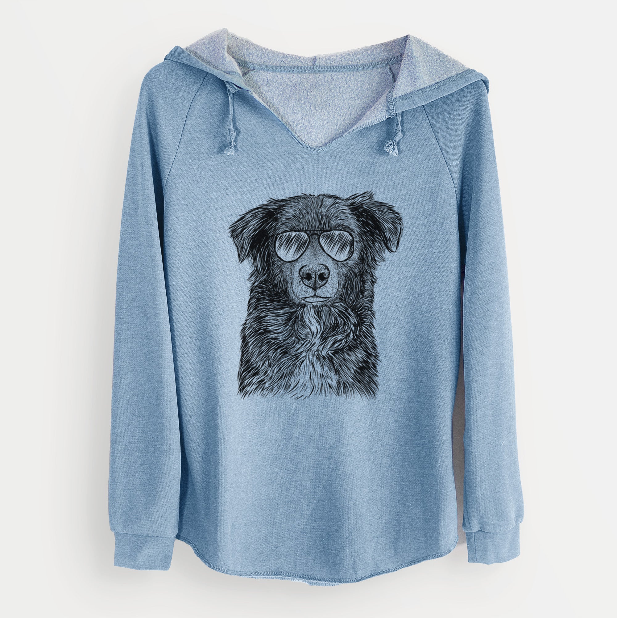 Aviator Pixel the Australian Shepherd - Cali Wave Hooded Sweatshirt