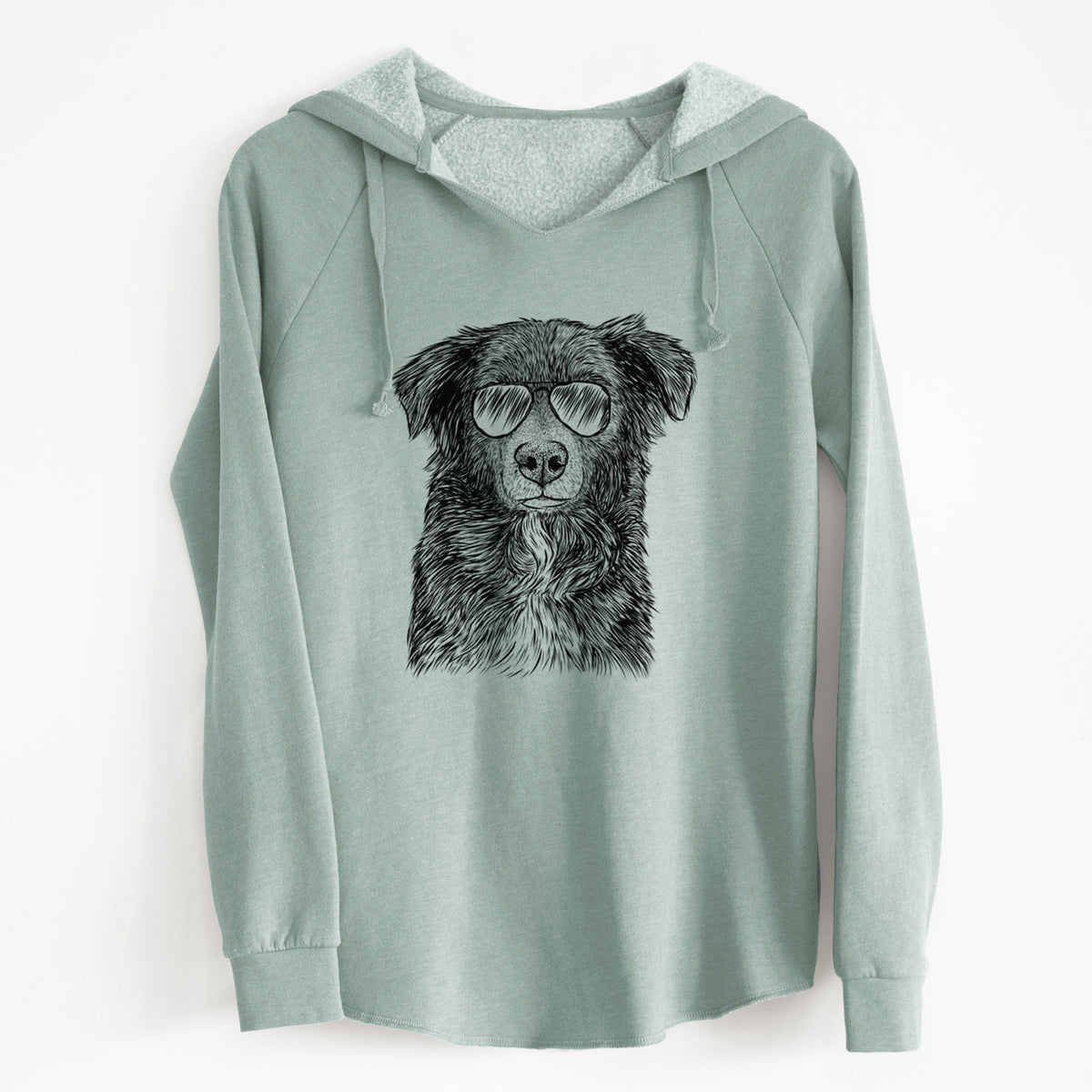 Aviator Pixel the Australian Shepherd - Cali Wave Hooded Sweatshirt