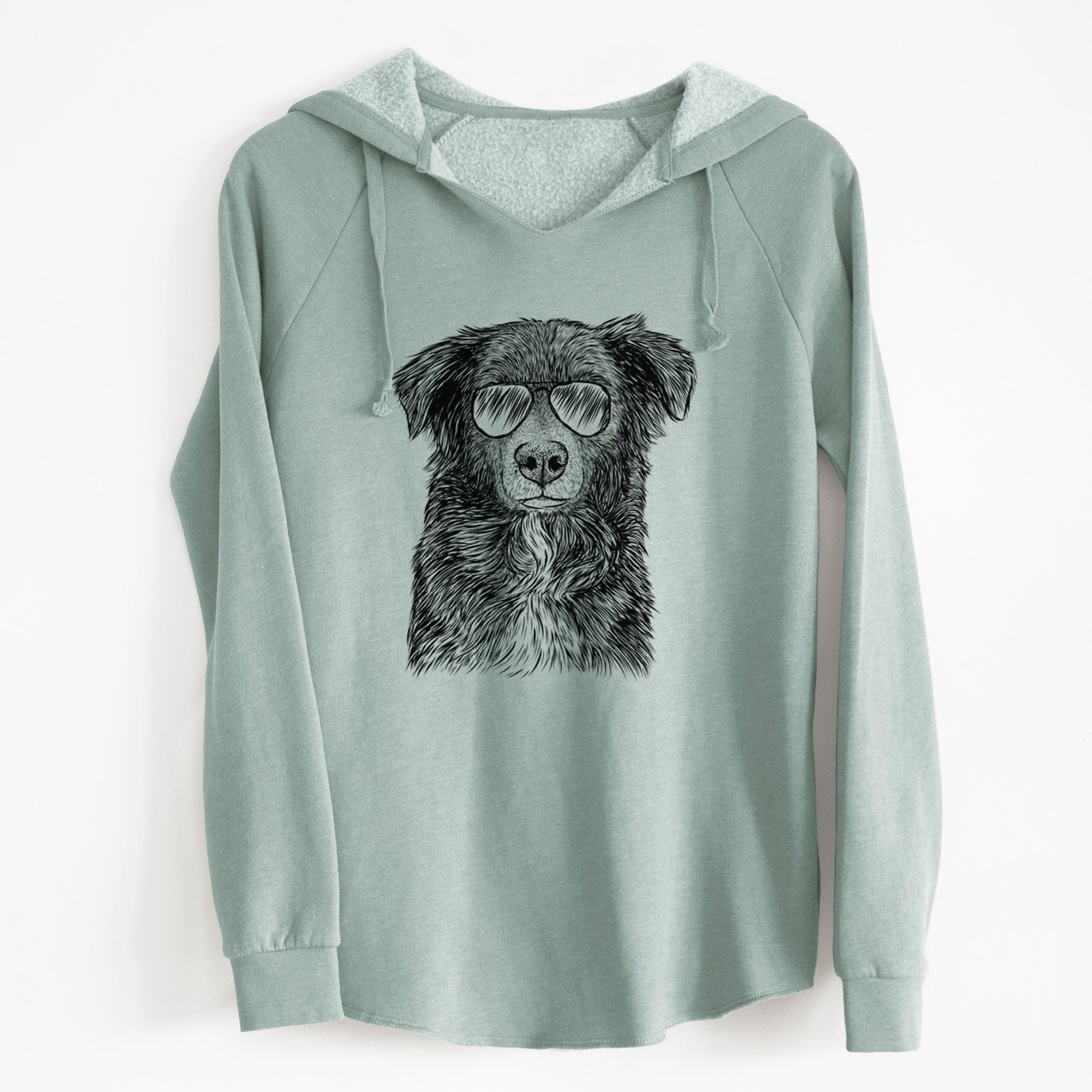 Aviator Pixel the Australian Shepherd - Cali Wave Hooded Sweatshirt