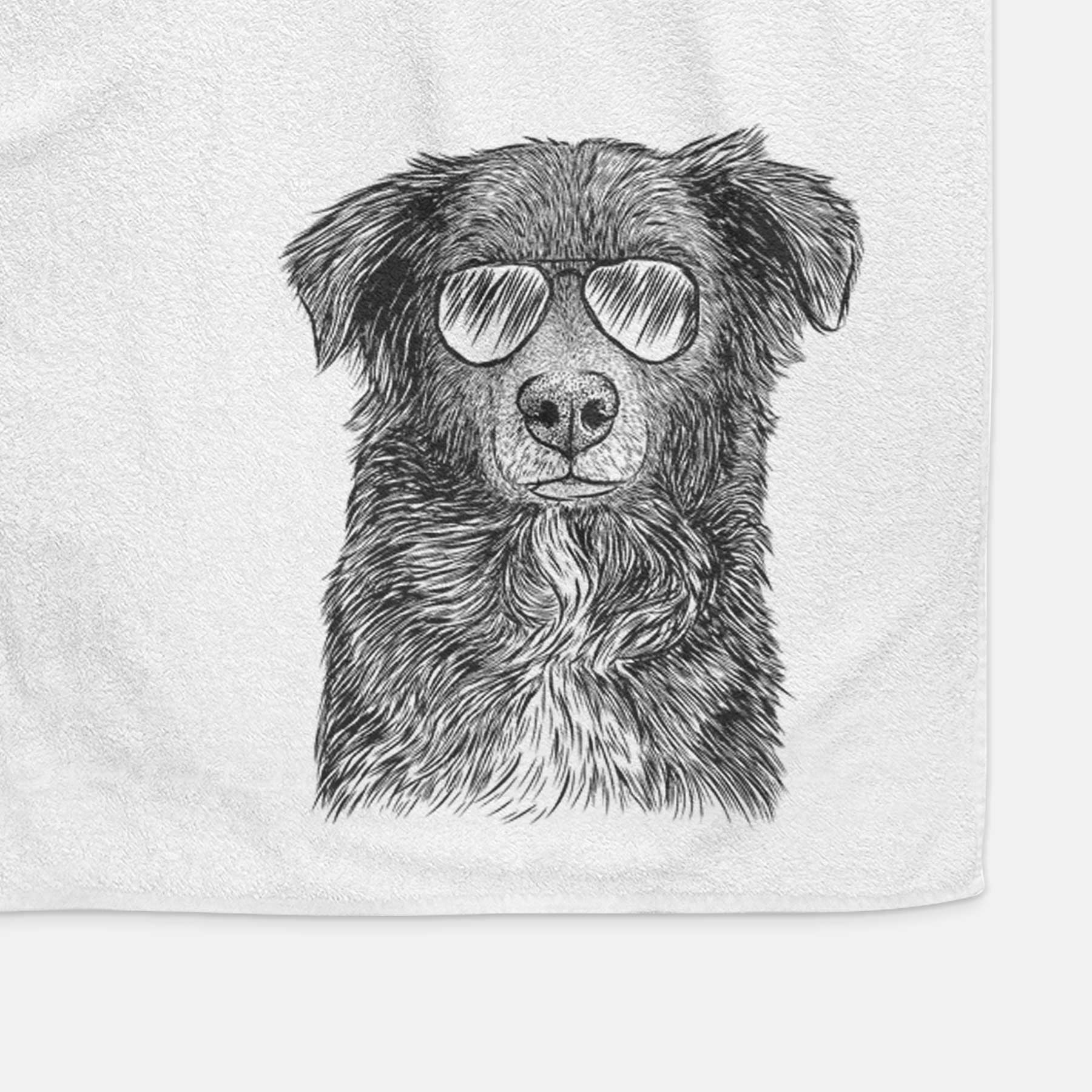 Pixel the Australian Shepherd Decorative Hand Towel