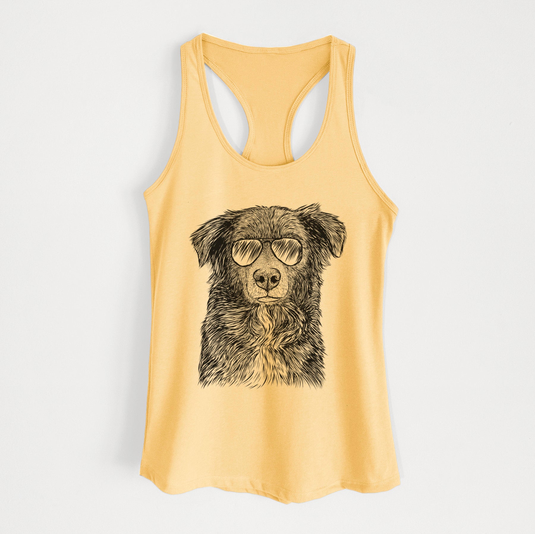 Pixel the Australian Shepherd - Women's Racerback Tanktop