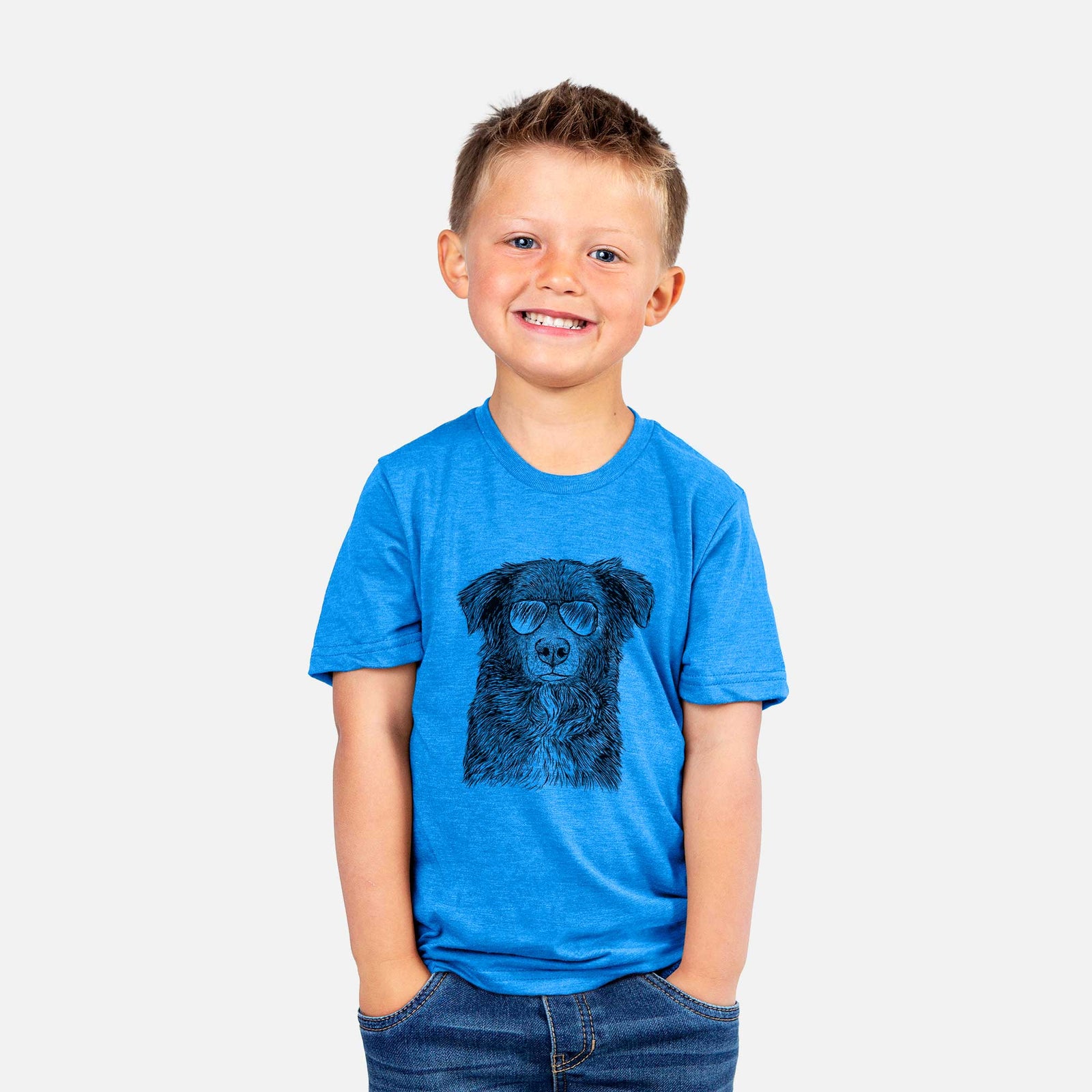 Aviator Pixel the Australian Shepherd - Kids/Youth/Toddler Shirt