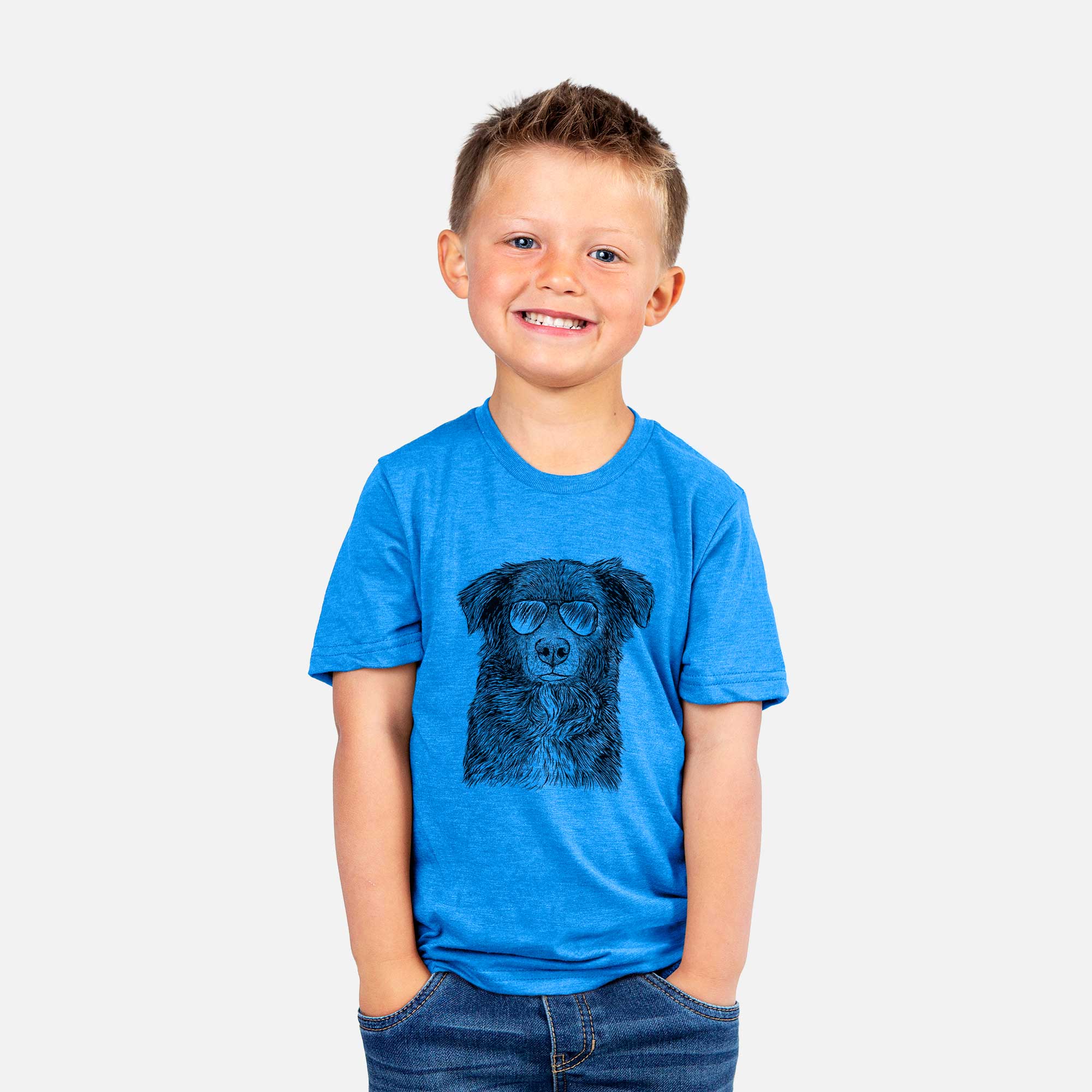 Aviator Pixel the Australian Shepherd - Kids/Youth/Toddler Shirt