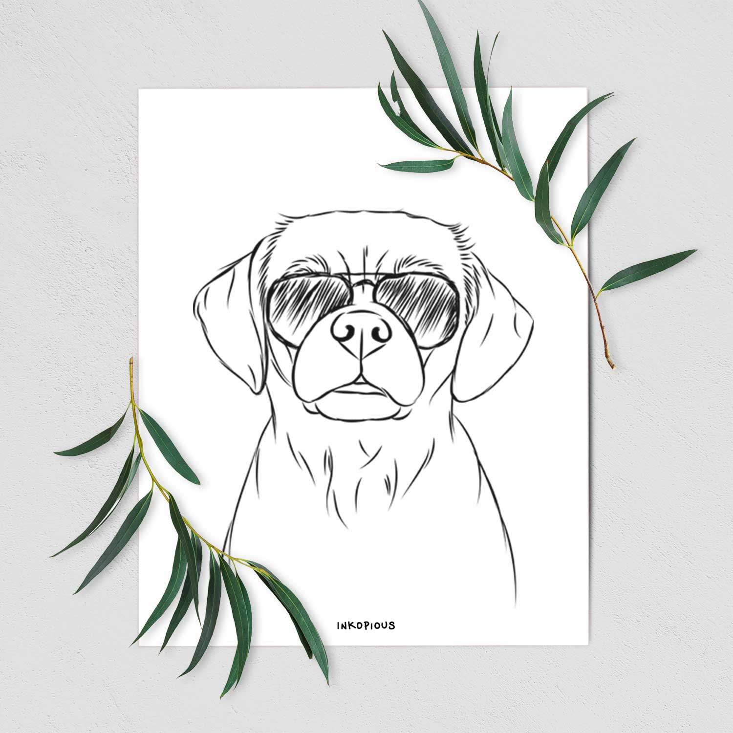 Popcorn the Puggle Art Print