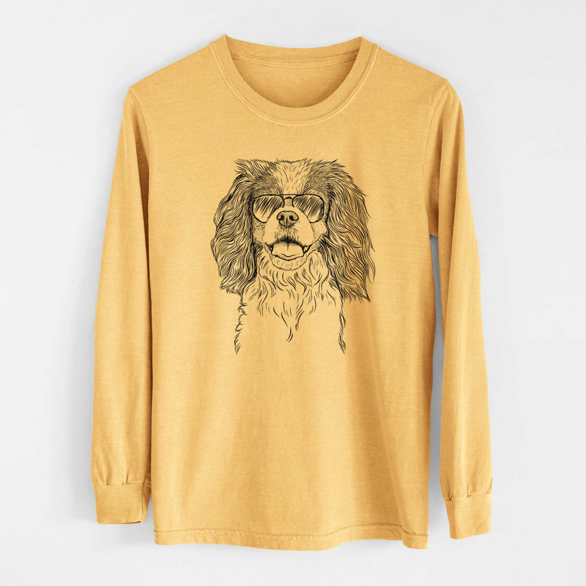Aviators Poppy the Cavalier King Charles Spaniel - Heavyweight 100% Cotton Long Sleeve
