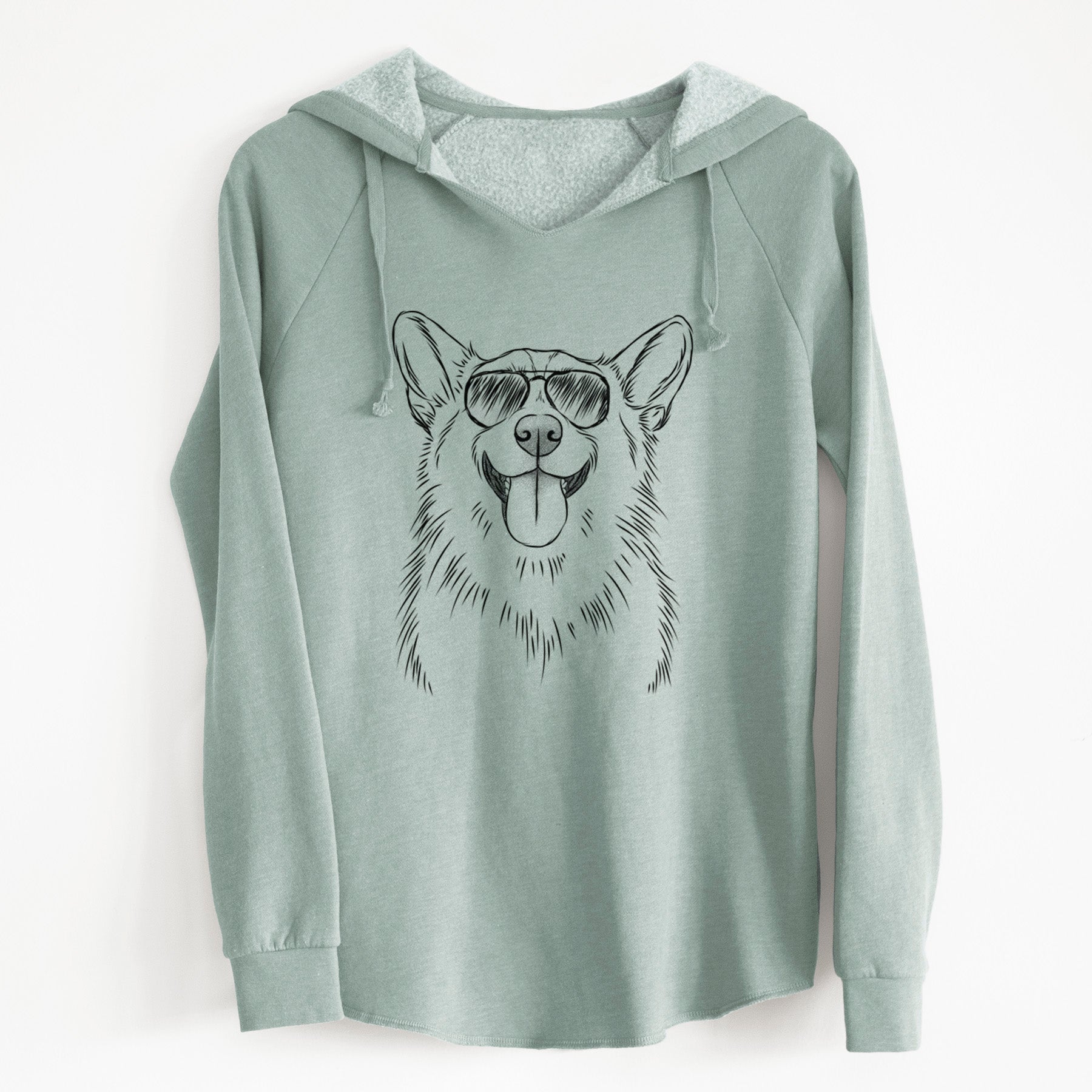 Aviator Porter the Pembroke Welsh Corgi - Cali Wave Hooded Sweatshirt