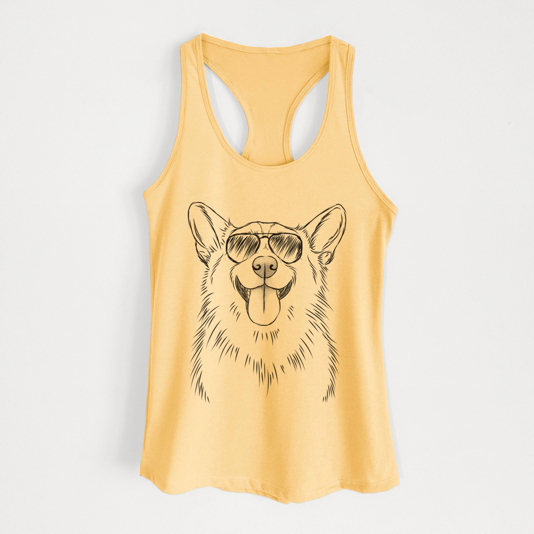 Porter the Pembroke Welsh Corgi - Women's Racerback Tanktop