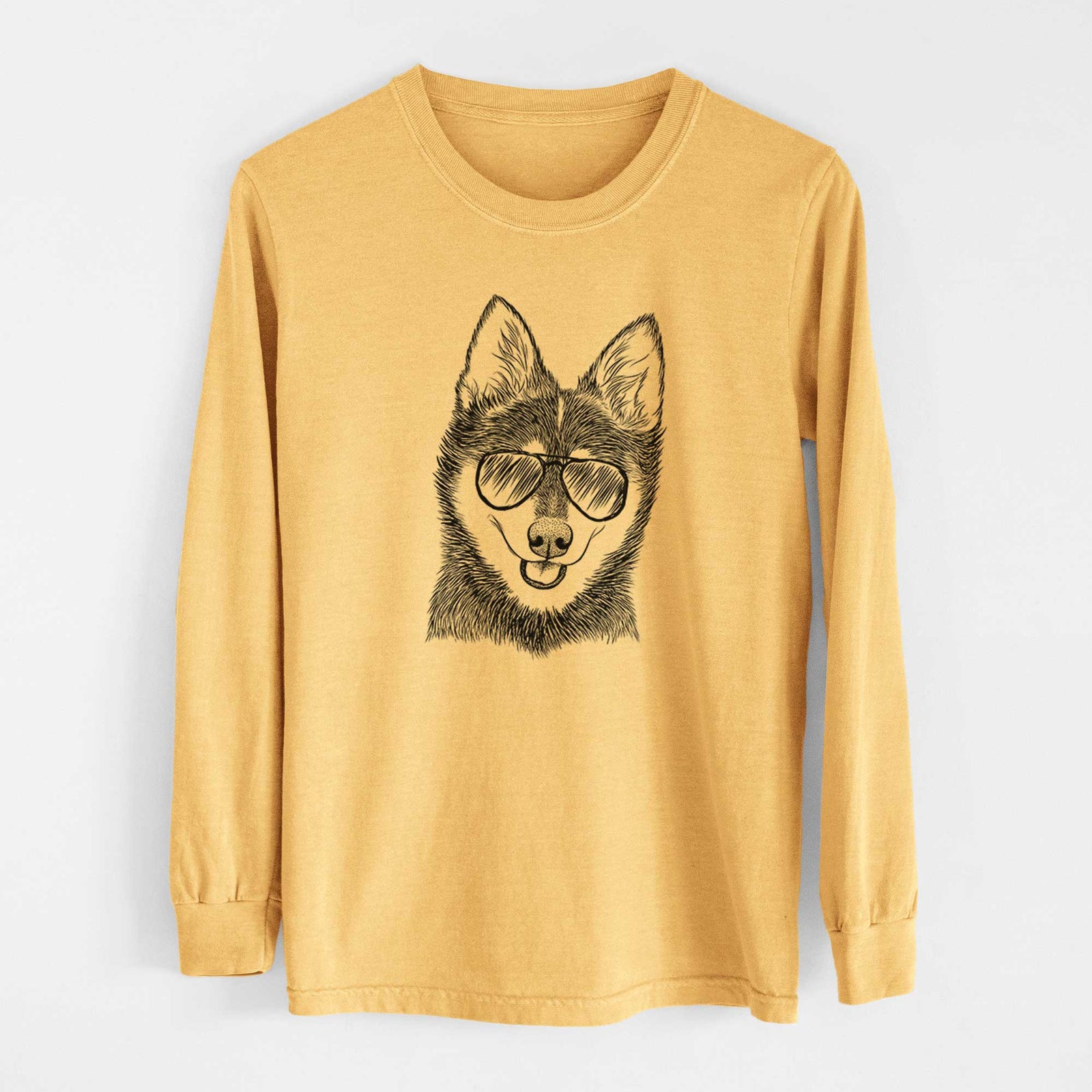 Aviators Posey the Alaskan Klee Kai - Heavyweight 100% Cotton Long Sleeve