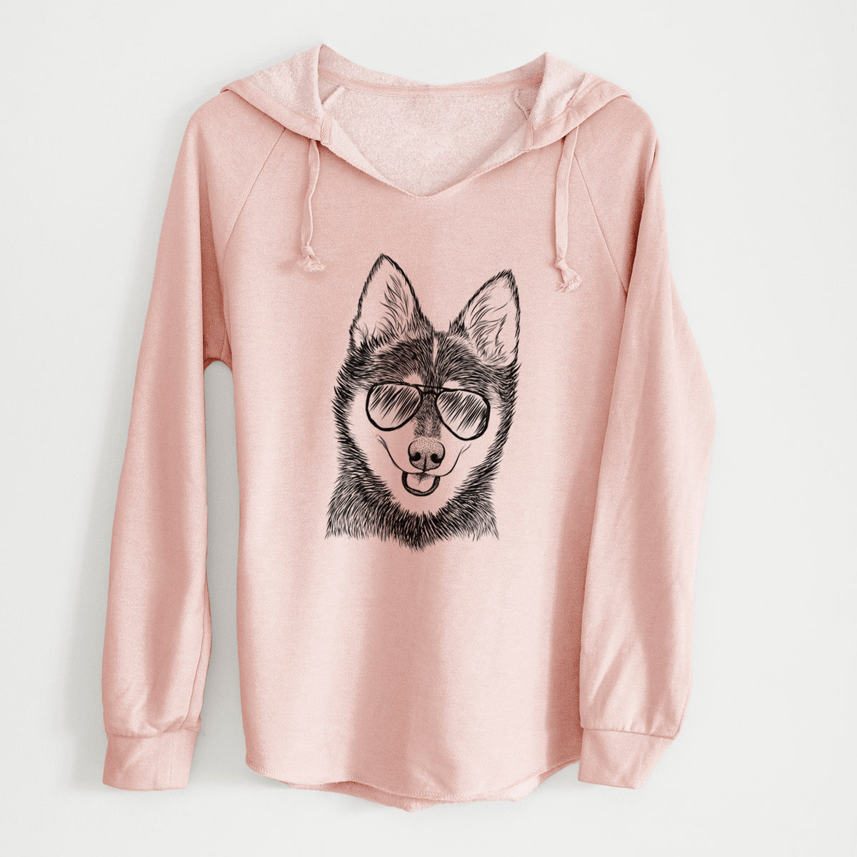 Aviator Posey the Alaskan Klee Kai - Cali Wave Hooded Sweatshirt