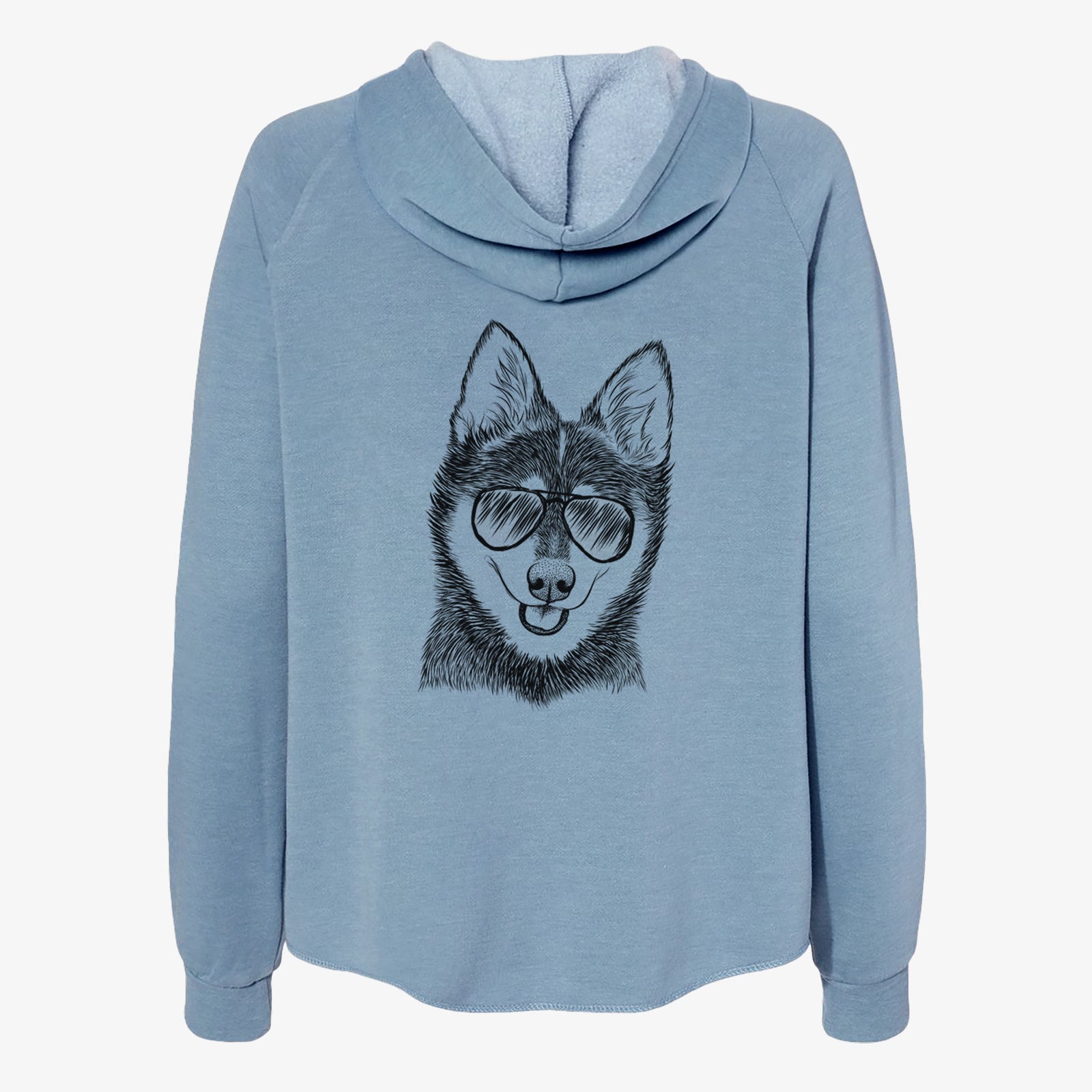 Posey the Alaskan Klee Kai - Women's Cali Wave Zip-Up Sweatshirt