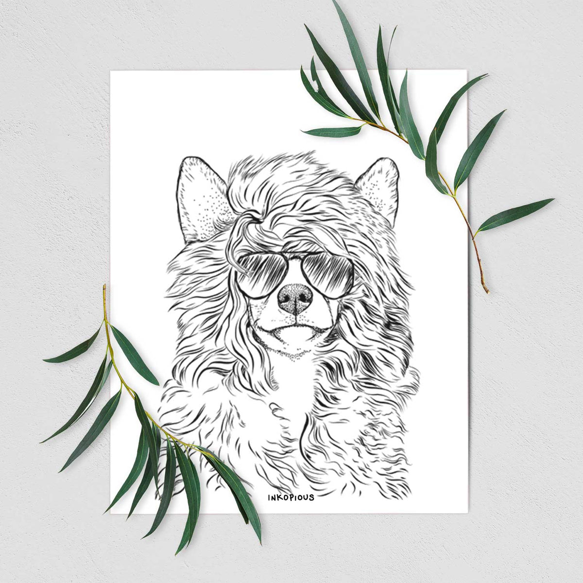 Preston the Powderpuff Chinese Crested Art Print