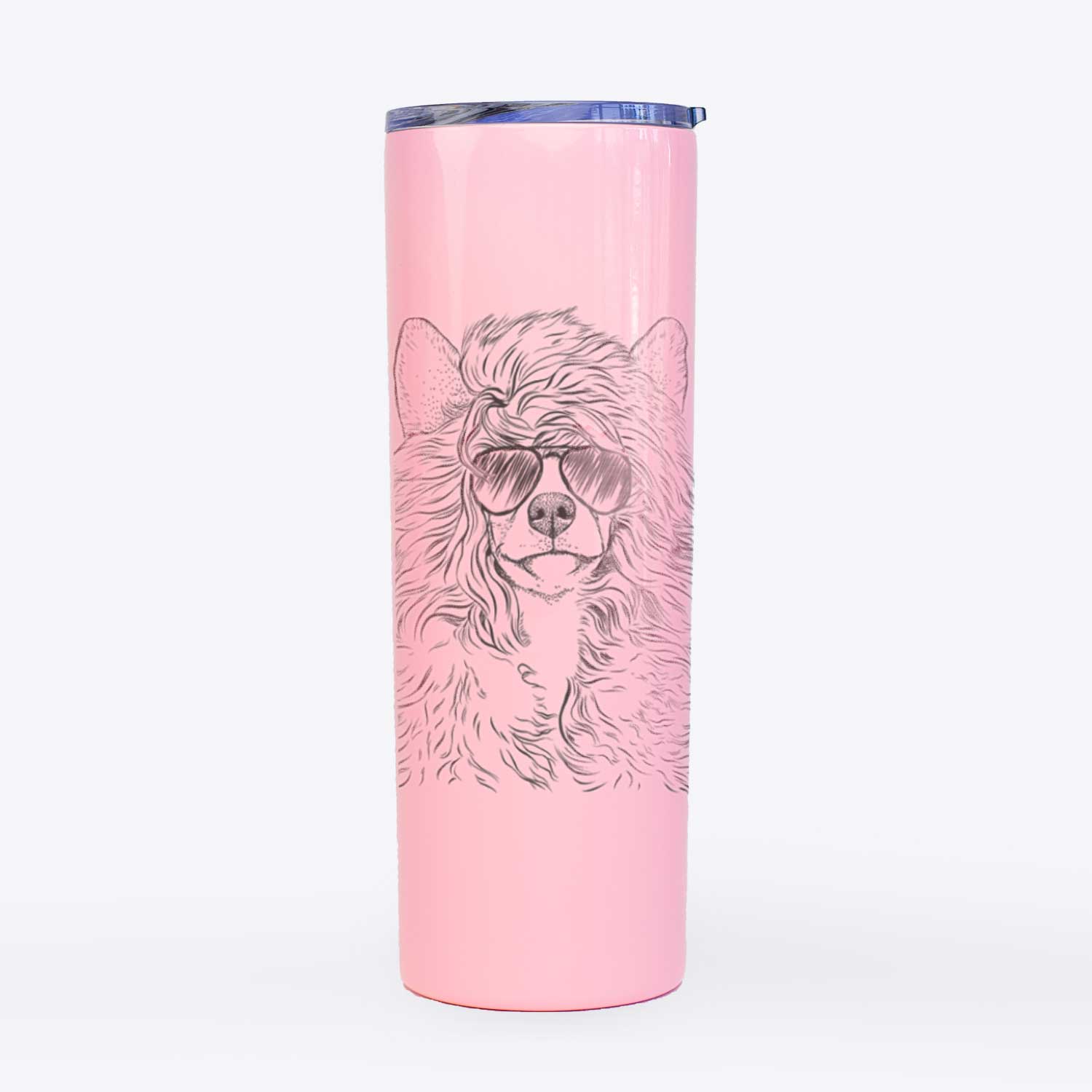 Preston the Powderpuff Chinese Crested - 20oz Skinny Tumbler