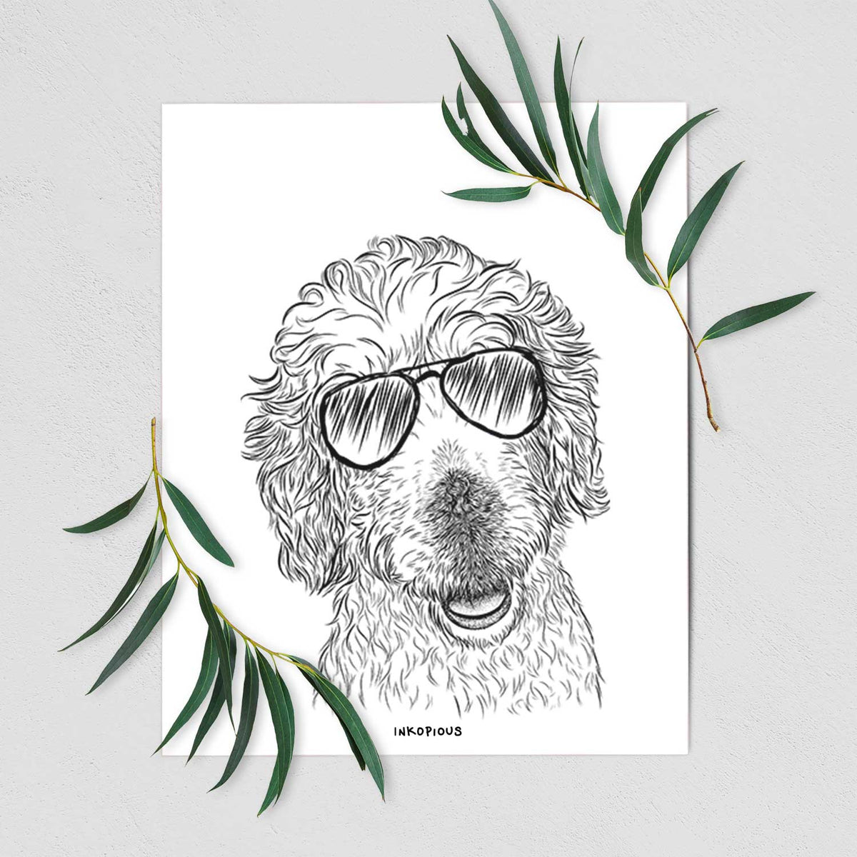 Preston the Labradoodle Art Print