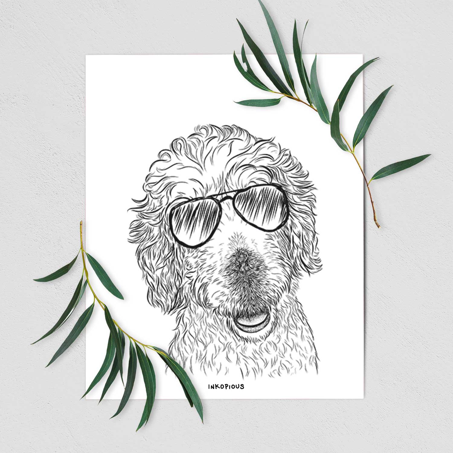 Preston the Labradoodle Art Print