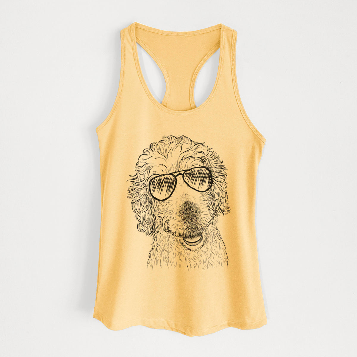 Preston the Labradoodle - Women's Racerback Tanktop