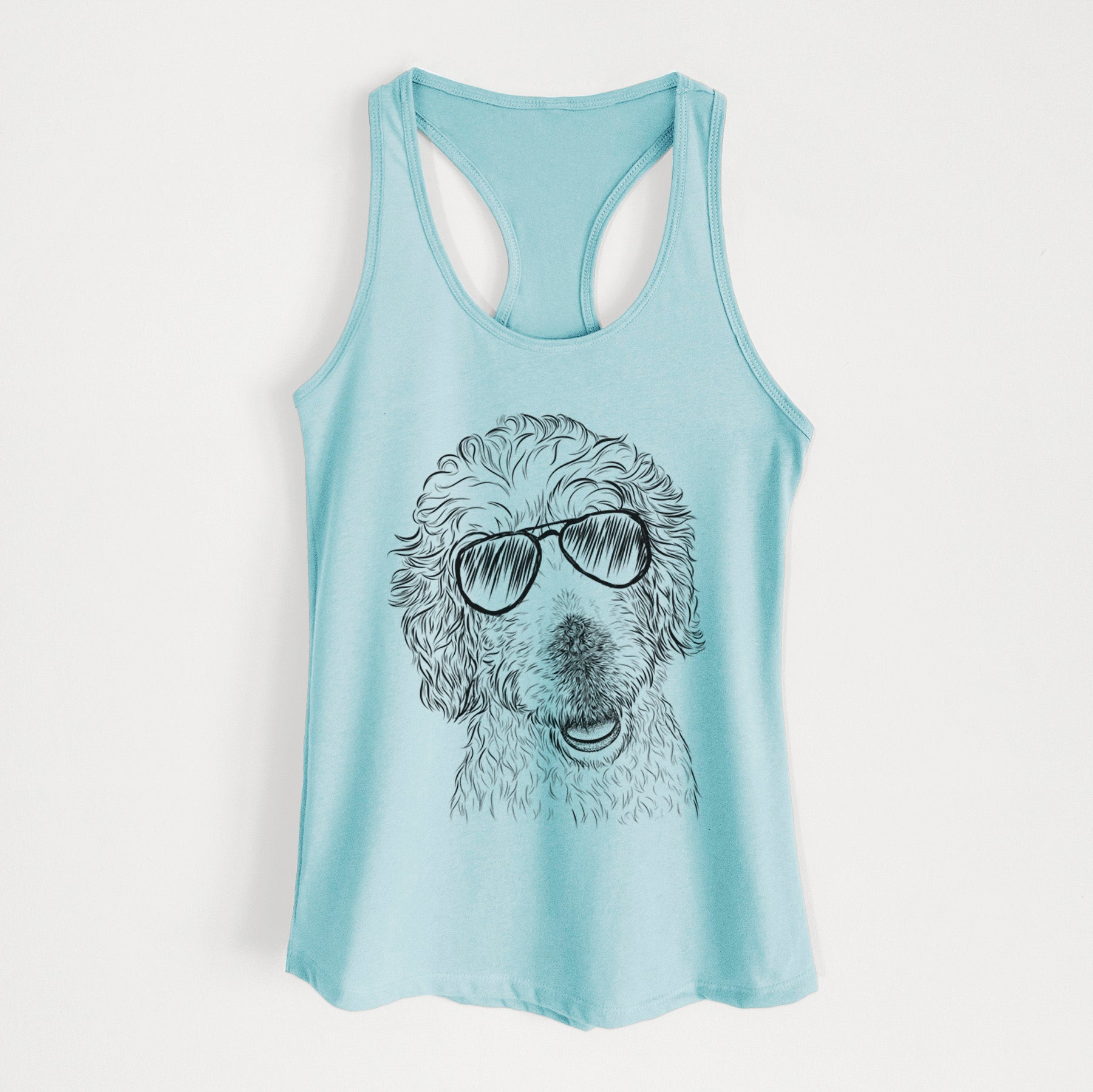 Preston the Labradoodle - Women's Racerback Tanktop