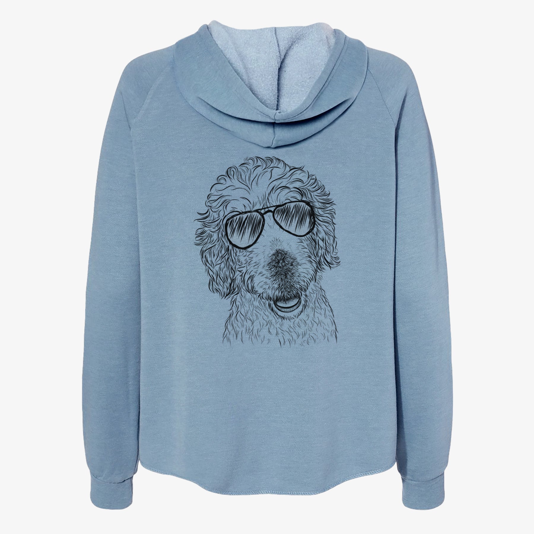 Preston the Labradoodle - Women's Cali Wave Zip-Up Sweatshirt